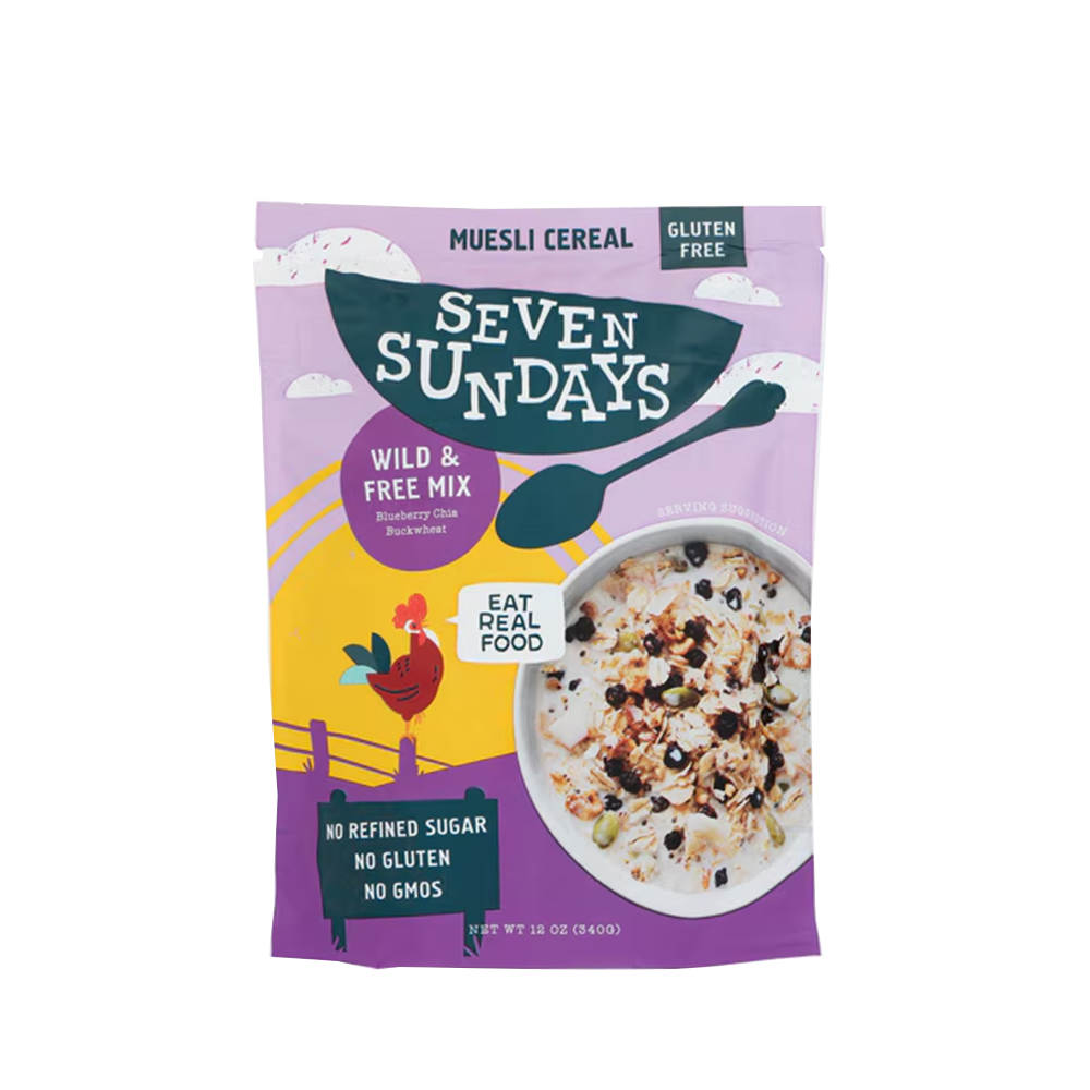 Muesli Cereal Mix Wild & Free Blueberry Chia Buckwheat  12 oz